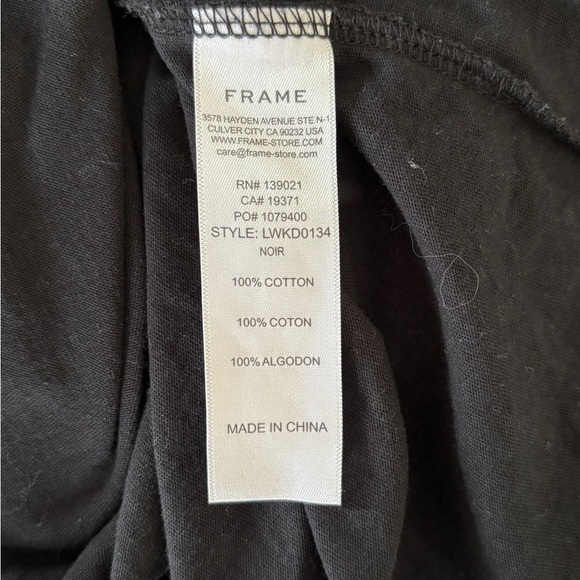 FRAME Padded Shoulder Dress Women's Size Small T-Shirt Dress Quiet Luxury - Picture 10 of 12